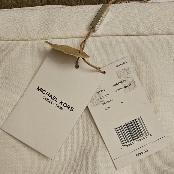 NEW tags Michael Kors COLLECTION RUNWAY skirt with grommets and large beads - Picture 7 of 14